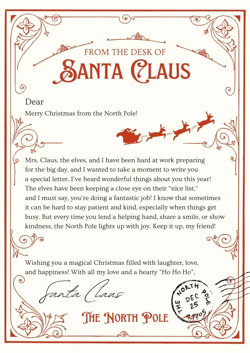 Letter from Santa Preview